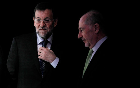 Rajoy i Rato, durant la seva participació en la Reunió Financera Internacional de Bankia.