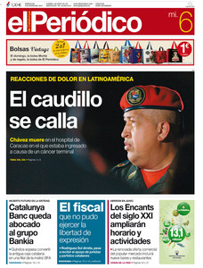 La portada de EL PERIÓDICO (6-3-2013).