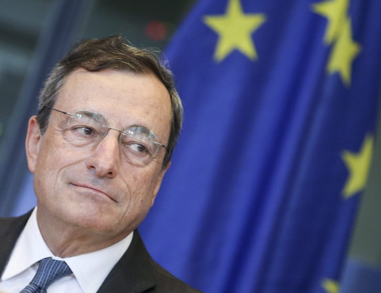 El presidente del Banco Central Europeo (BCE), Mario Draghi, este lunes en Bruselas