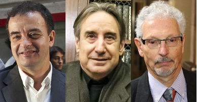 Alfred Bosch, Juanjo Puigcorb y el juez Santiago Vidal.