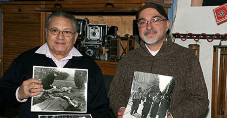 Los hermanos Sergi y Octavi Centelles, hijos del fotógrafo Agustí Centelles.