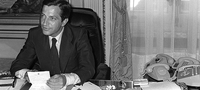 Adolfo Suárez, el 15 de junio de 1977, el día de las primeras elecciones democráticas después del franquismo.