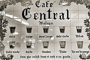 Caf Central . 10 different combinations of coffee with curious names