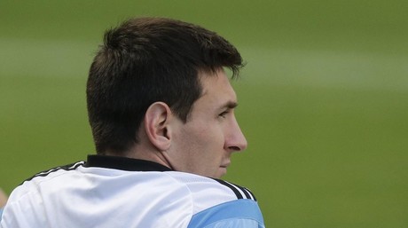Leo Messi, en un entrenamiento de la seleccin argentina.