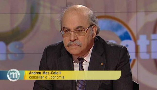 El conseller Andreu Mas-Colell, durant l'entrevista a 'Els matins'.