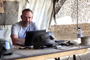 El periodista Marc Marginedas, en en la base canadiense de Patricia en Nakhonay, en Afganistán, en octubre del 2010.
