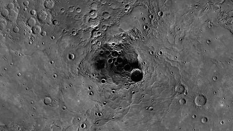 Zona de Mercurio en la que han sido localizados rastros de agua y hielo.