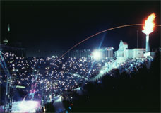 La flecha lanzada por rebollo inaugura los JJOO de Barcelona 1992