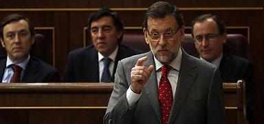 Mariano Rajoy, durante la sesión de control al Gobierno. REUTERS
