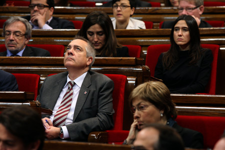 Navarro, durante el debate de investidura de Artur Mas en el Parlament.