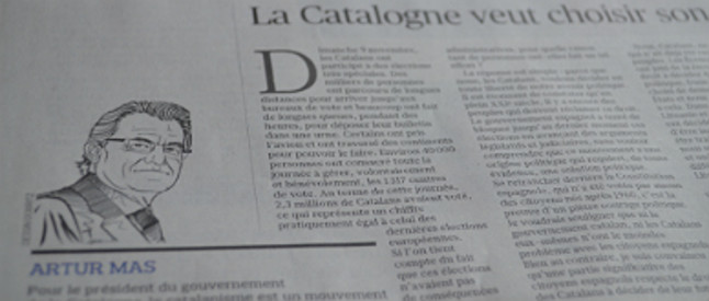 Article d'opinió d'Artur Mas al diari francès 'Le Figaro'.