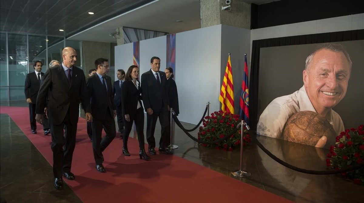 Els 8 presidents vius del Barça es reuniran a la llotja per acomiadar Cruyff en el clàssic
