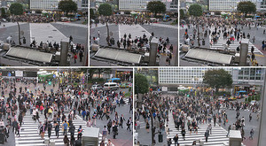 Centenares de personas transitan al unsono por el paso de peatones de Shibuya (Tokio), el ms concurrido del planeta