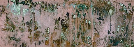 'Oxidation Painting', d'Andy Warhol, obra creada a partir de l'oxidació produïda per l'orina a la tela.