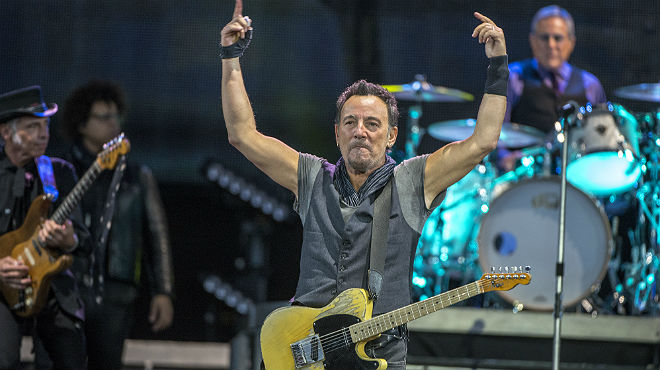 Bruce Springsteen, este sbado, durante el concierto en Barcelona.