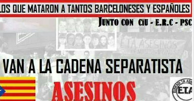 Un concejal del PP en Lleida llama "asesinos" a los asistentes a la Via Catalana