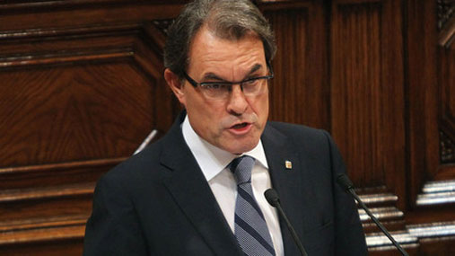 Artur Mas, en una sessi de control al Parlament.
