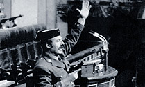 Antonio Tejero, el 23 de febrero de 1981 en el Congreso. ARCHIVO