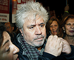 Pedro Almodóvar, durante la manifestación del 14-N.