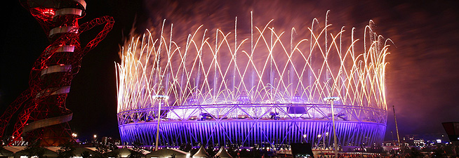 Fuegos artificiales en la clausura de los Juegos de Londres. REUTERS
