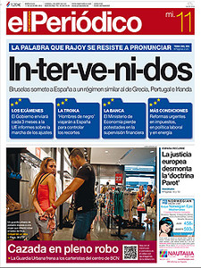 La portada de EL PERIÓDICO del 11-7-2012.