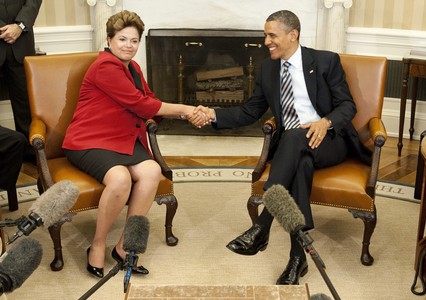 Dilma Rousseff y Barack Obama durante su encuentro en la Casa Blanca.
