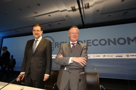 Mariano Rajoy y Josep Piqué, este sábado, en Sitges.