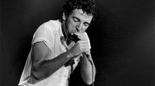 Bruce Springsteen, en el Palau d'Esports de Montjuc en 1981.
