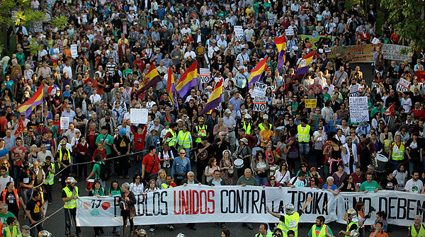 Manifestación en Madrid contra la troika