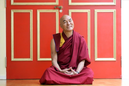 Thubten Wangchen, en la Casa del Tíbet en Barcelona, ayer.