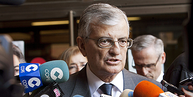 Eduardo Torres-Dulce, fiscal general de l'Estat, atén els periodistes, avui a Madrid. EFE