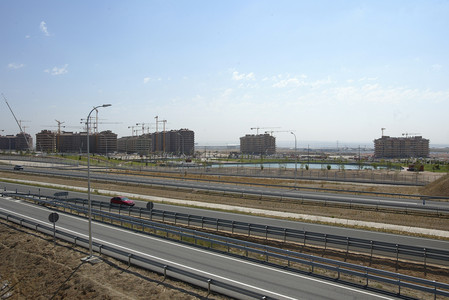 La autopista de peaje R-4, que enlaza Madrid y Toledo. 