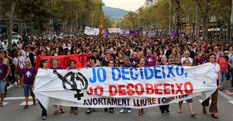 Marcha en defensa del aborto libre celebada en Barcelona el pasado septiembre.