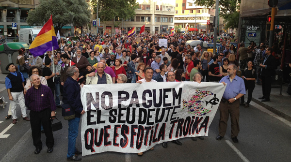 Mudo de la manifestación de Barcelona ACN