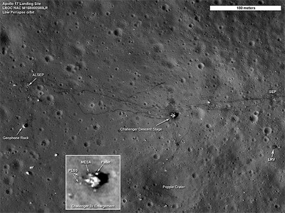 Foto de la luna tomada desde la sonda Lunar Reconnaissance Orbiter (LRO), de la NASA.