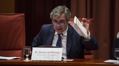 Daniel de Alfonso, exdirector de la Oficina Antifrau, durante su comparencia en el Parlament por el 'Fernándezgate'.