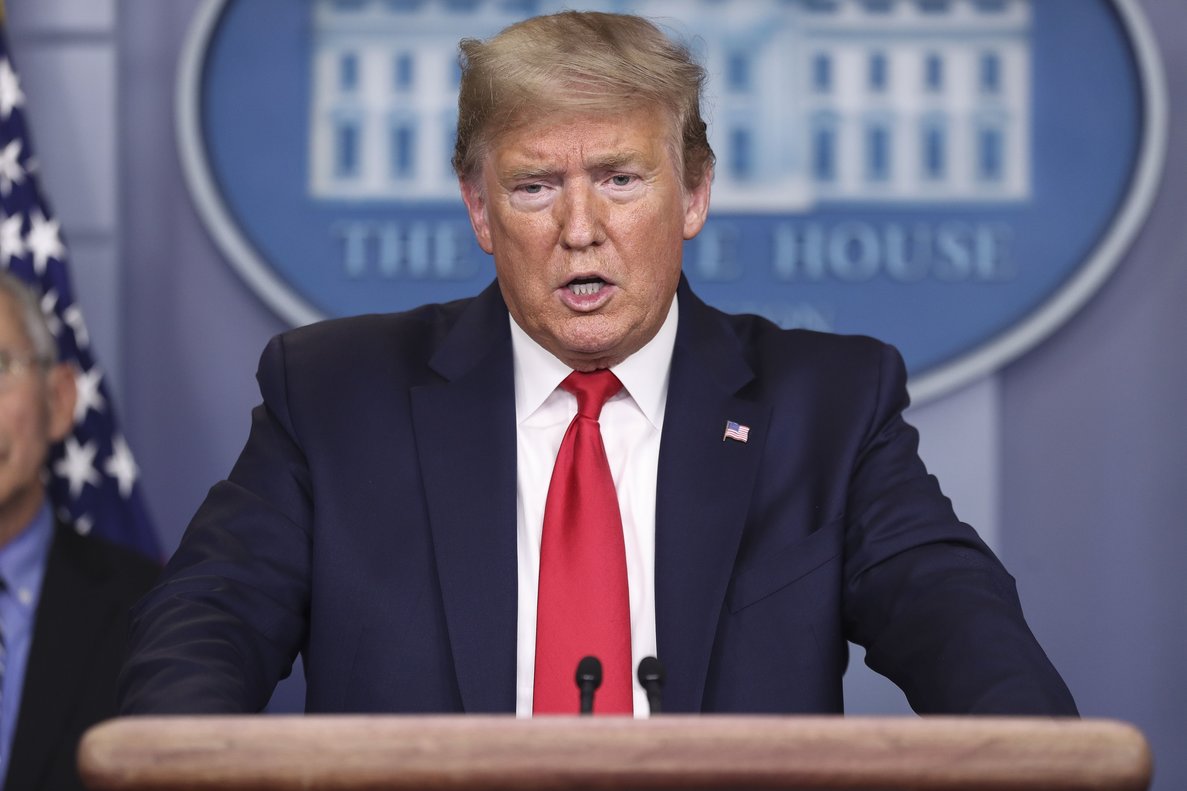 El presidente de EEUU, Donald Trump, durante la rueda de prensa.