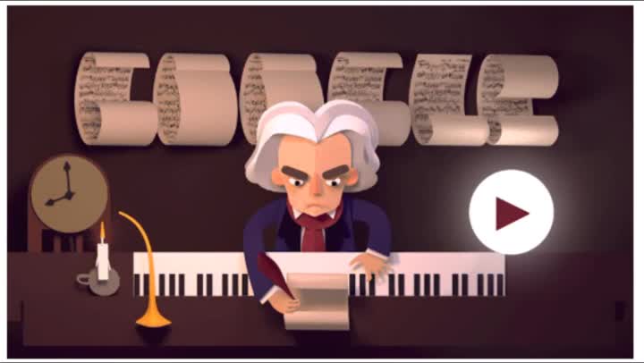 El 'doodle' de Google juega con la música clásica