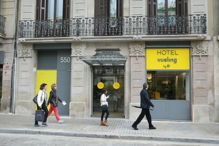 La fachada del Hotel Vueling by HC, en la Gran Via.