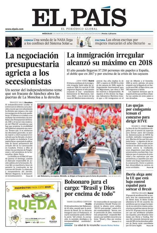 Prensa de hoy: portadas de los periÃ³dicos del sÃ¡bado 02 de