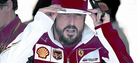 Fernando Alonso, ayer, en el circuito de Interlagos.