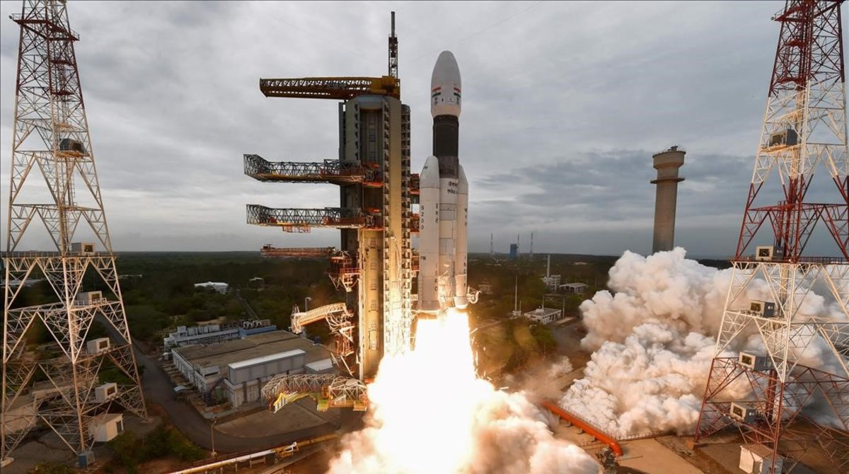 El despegue del cohete que lleva el Chandrayaan-2, el pasado 22 de julio.