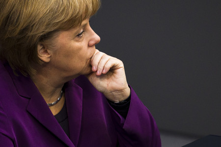 La cancillera alemana, Angela Merkel, en el Bundestag, en Berln.