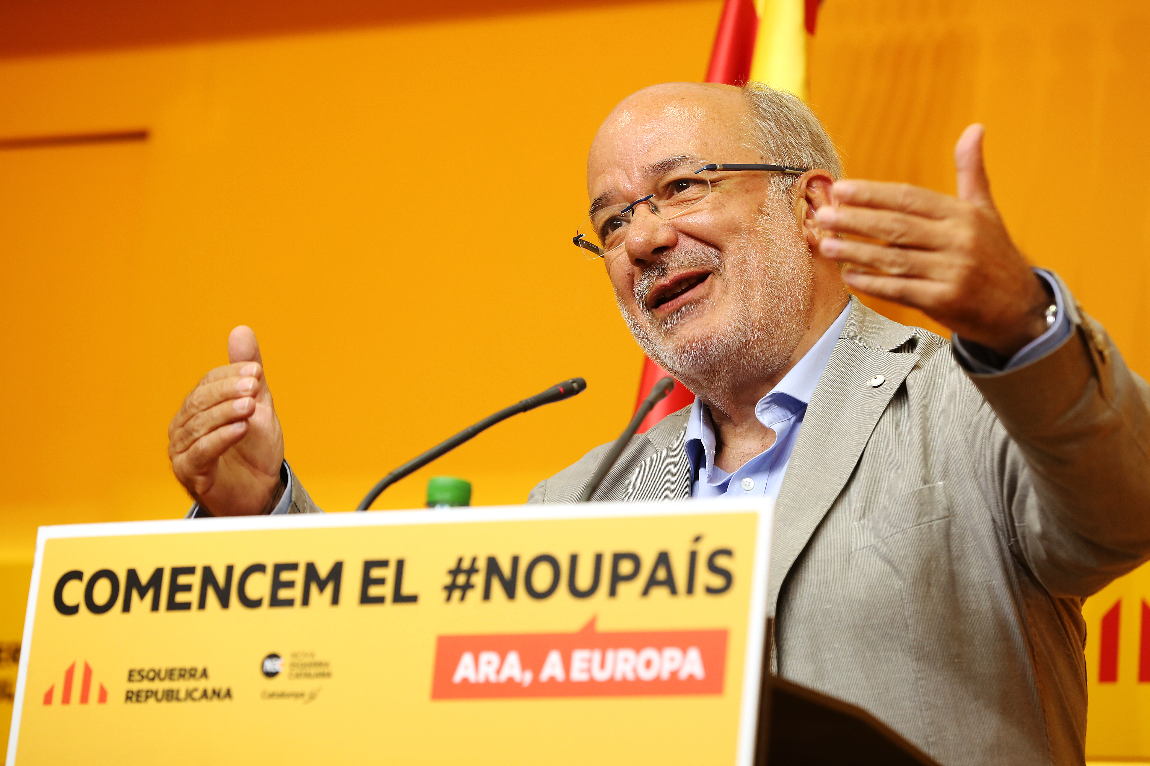 Roda de premsa de Josep Maria Terricabrasi Ernest Maragall per valorar resultats.
