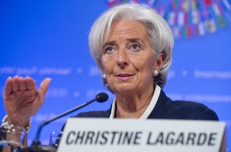 Christine Lagarde durante una rueda de prensa en el marco de la reunin de primavera del FMI y el Banco Mundial en Washington, Estados Unidos.