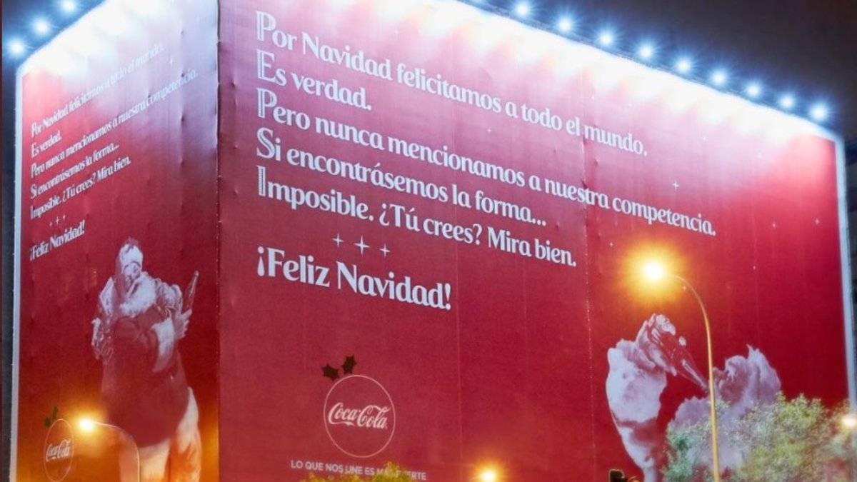 Coca-Cola felicita a Pepsi la Navidad.&#160;