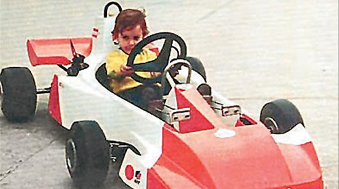 Fernando Alonso niño en su Kart