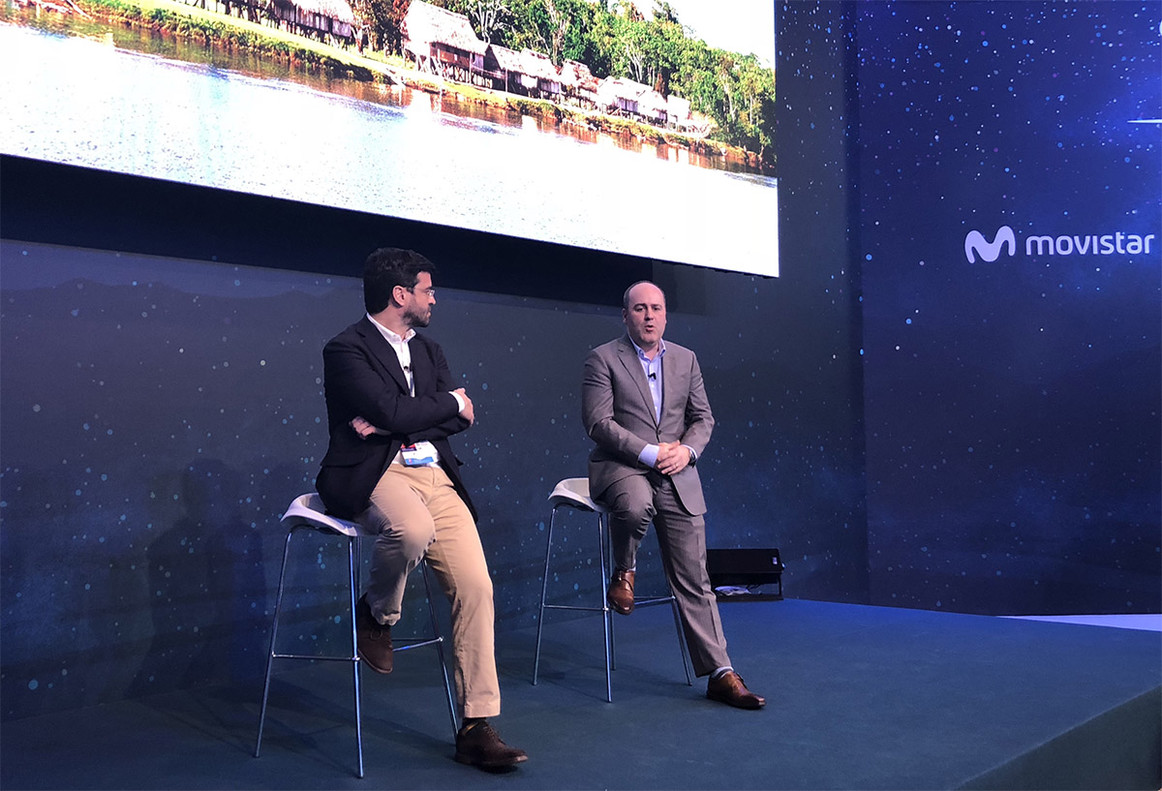 Martín Villa y Patrick López, en la presentación del MWC.&#160;