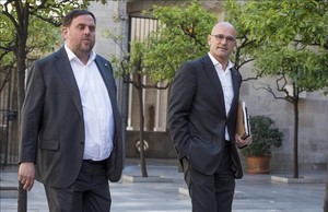 Oriol Junqueras y Raül Romeva, exvicepresident y exconseller de la Generalitat