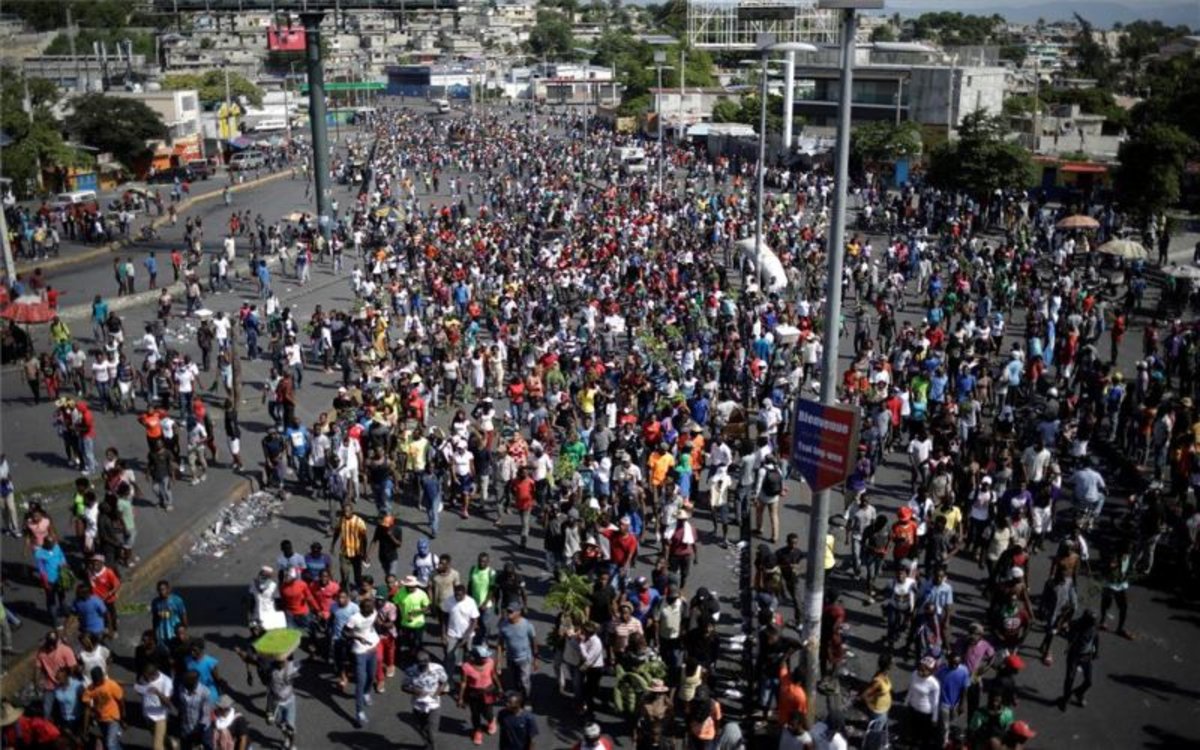 Protestas multitudinarias en Haití.